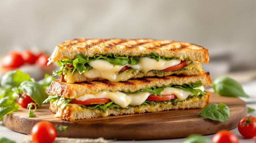 Sandwich med kylling og mozzarella