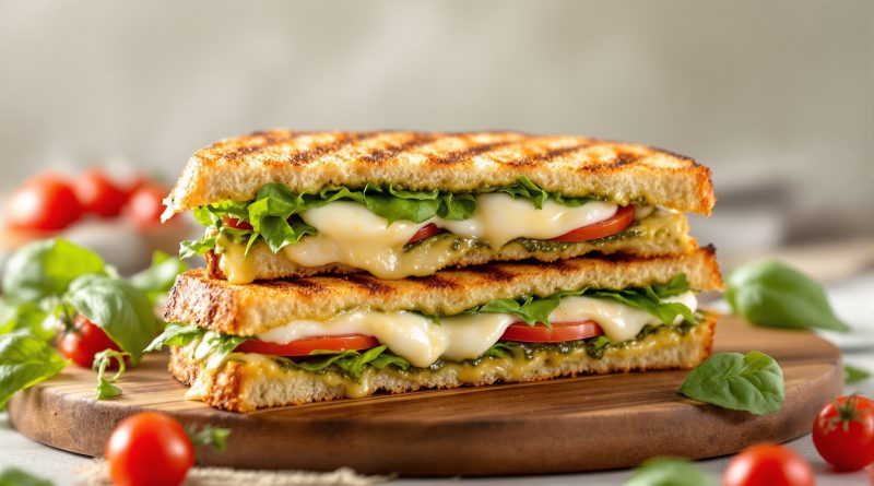 Sandwich med kylling og mozzarella