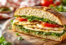 Sandwich med kylling og pesto