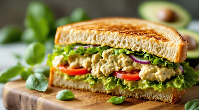 Sandwich med tun og pesto