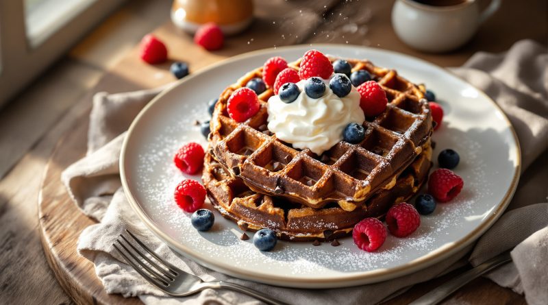 Vafler med chokolade