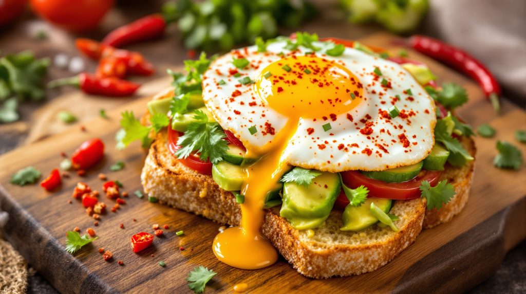 Sandwich med æg og chili