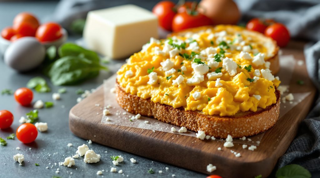 Sandwich med æg og feta