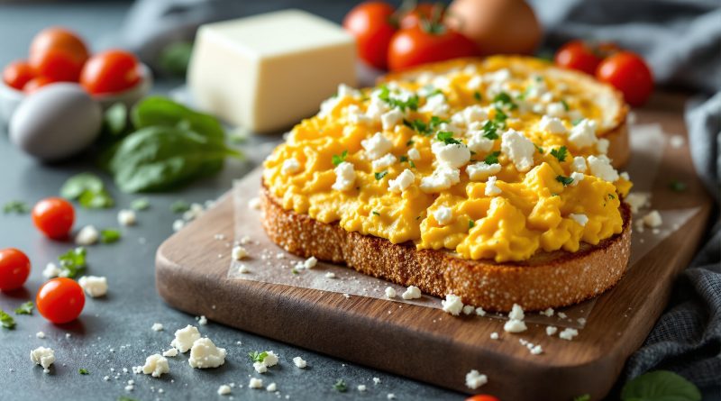 Sandwich med æg og feta