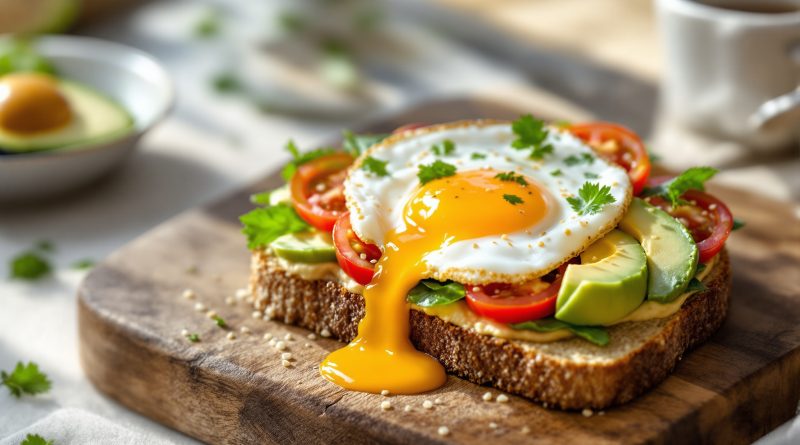 Sandwich med æg og hummus