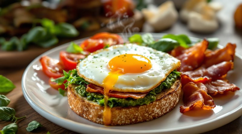 Sandwich med æg og pesto