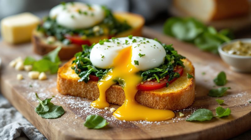 Sandwich med æg og spinat