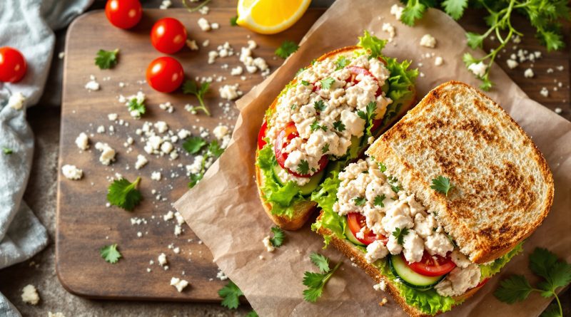 Sandwich med tun og feta