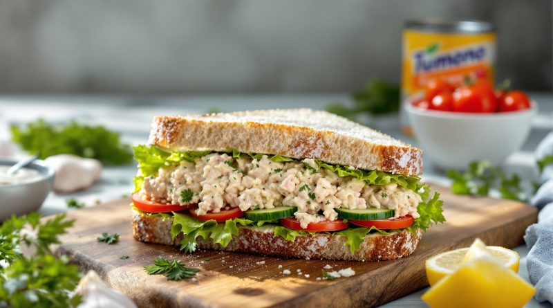 Sandwich med tun og hvidløg