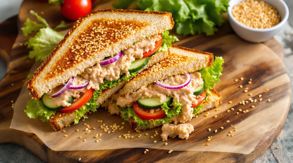 Sandwich med tun og sesam