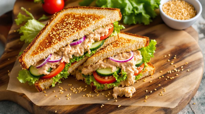 Sandwich med tun og sesam