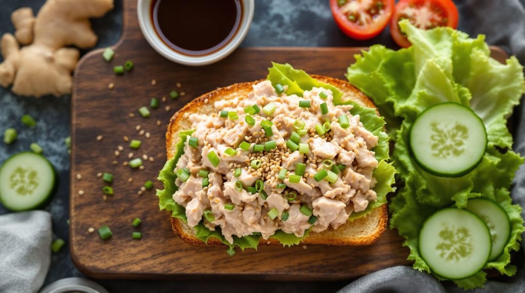 Sandwich med tun og soyasauce