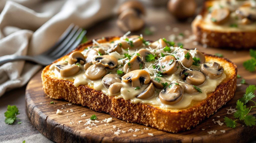 Toast med svampe