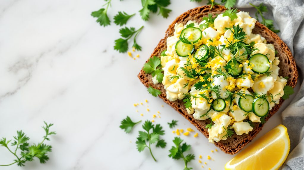 Sandwich med æg og citron