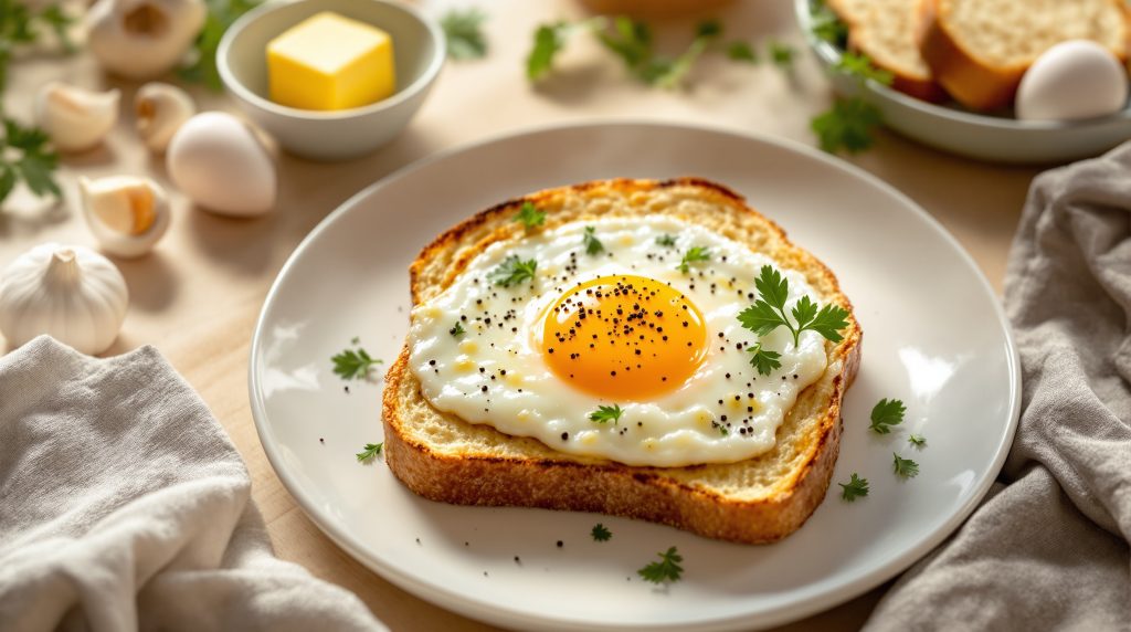 Sandwich med æg og hvidløg