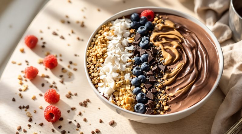 Smoothie bowl med chokolade