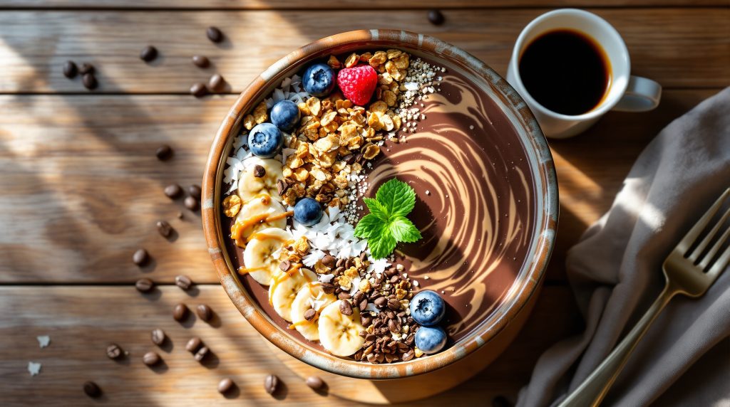 Smoothie bowl med kaffe