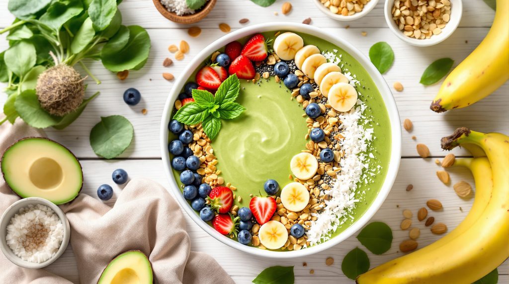Smoothie bowl med spinat