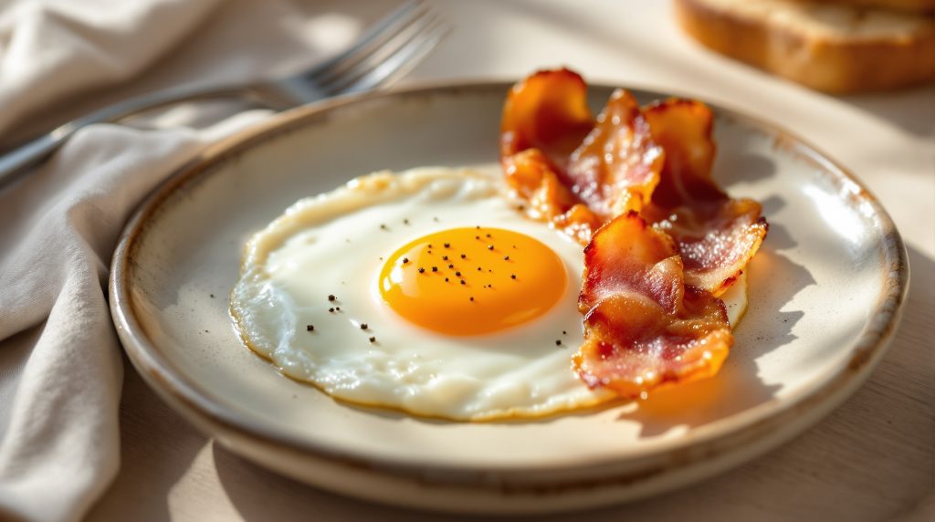 Spejlæg med bacon