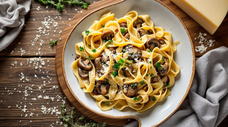 Pappardelle med svampe