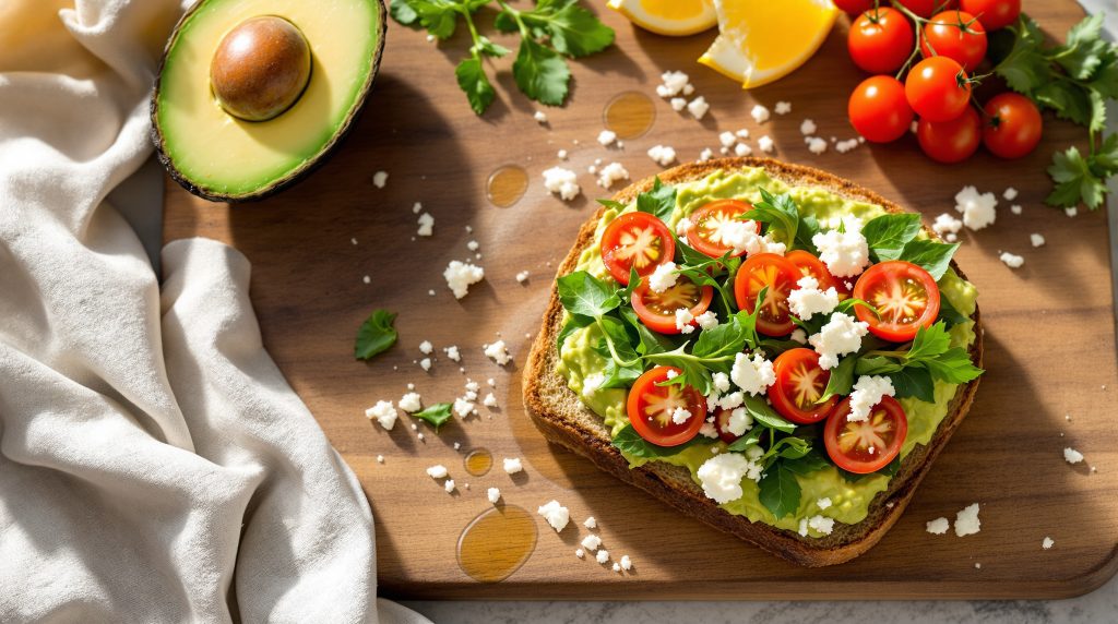 Sandwich med avocado og feta