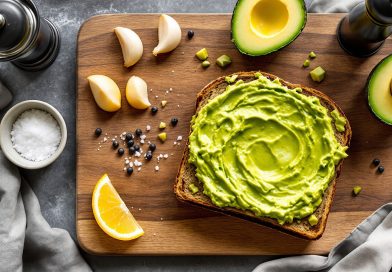 Sandwich med avocado og hvidløg