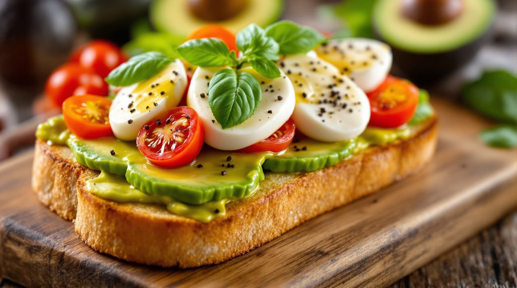 Sandwich med avocado og mozzarella