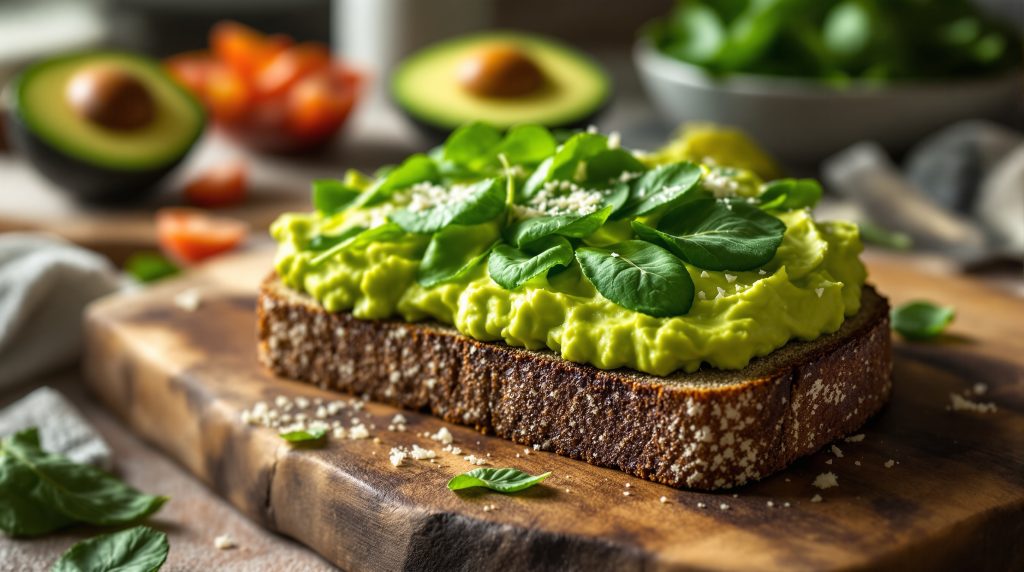 Sandwich med avocado og spinat