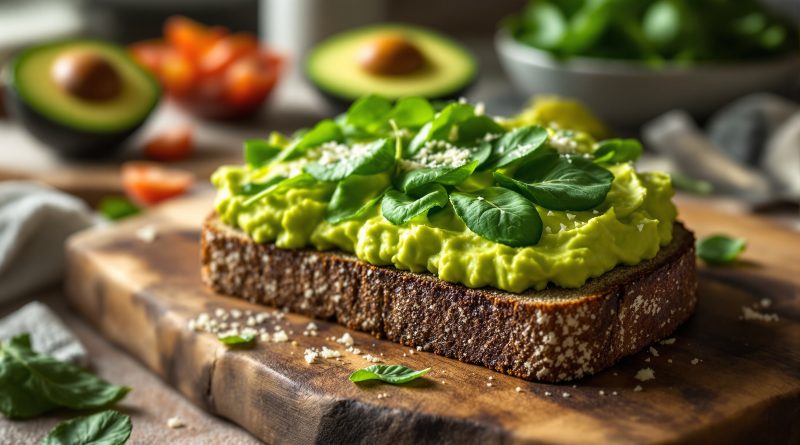 Sandwich med avocado og spinat