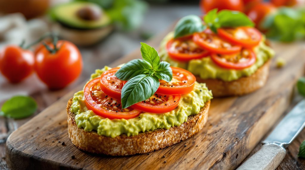 Sandwich med avocado og tomat