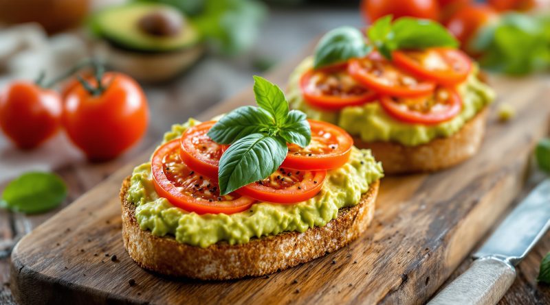 Sandwich med avocado og tomat