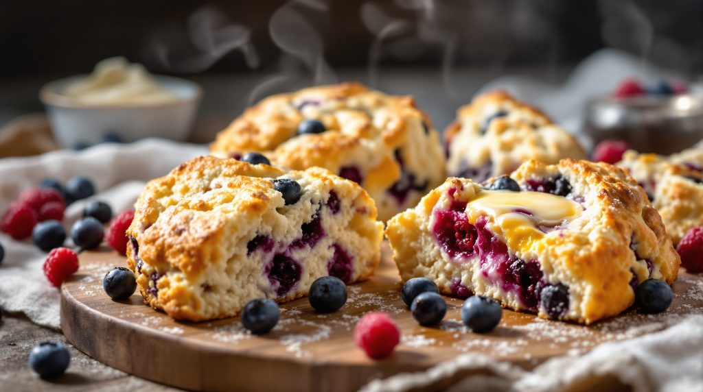 Scones med bær