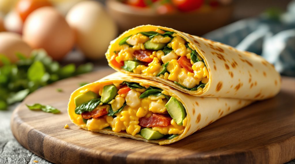 Scrambled eggs wrap