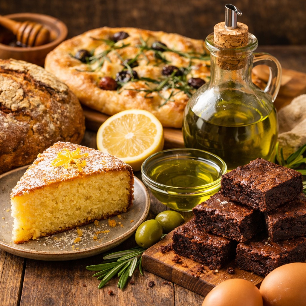bage med olivenolie
