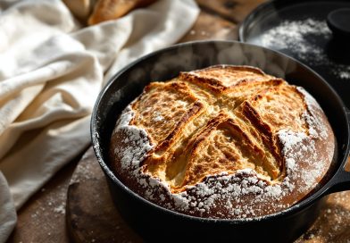 No-knead brød