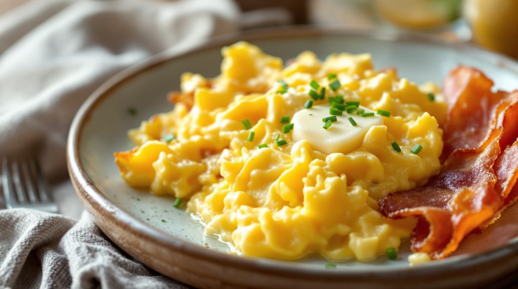 Røræg med bacon