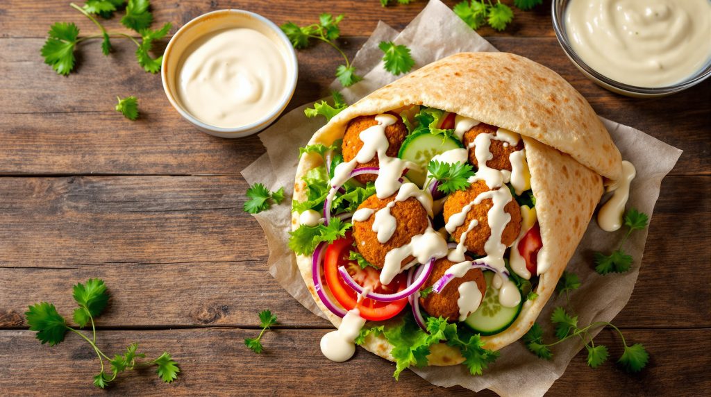 Sandwich med falafel