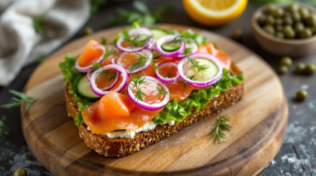 Sandwich med laks