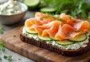 Sandwich med laks og agurk