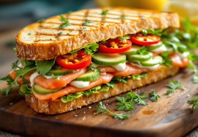 Sandwich med laks og chili