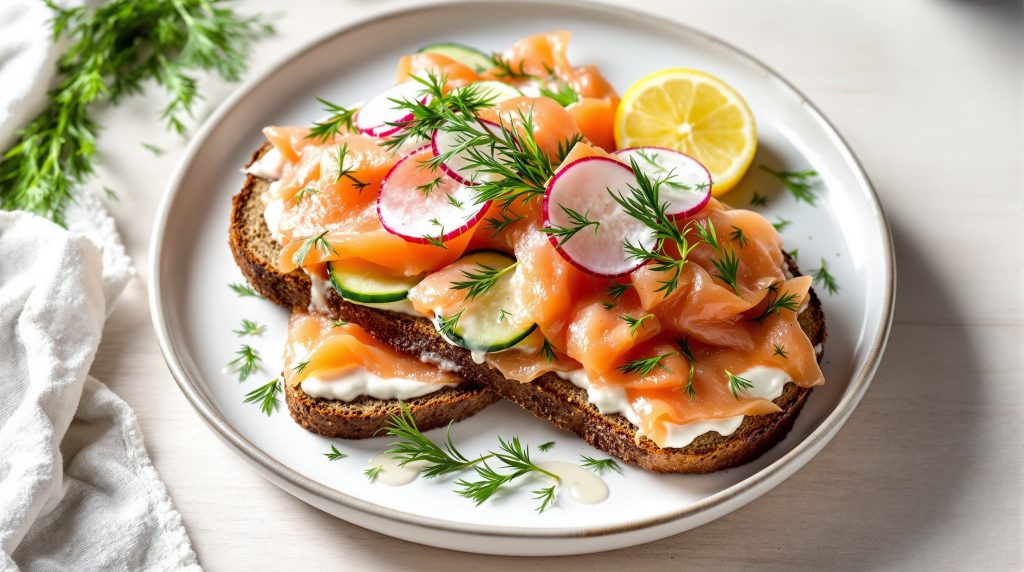 Sandwich med laks og citron