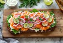 Sandwich med laks og hvidløg
