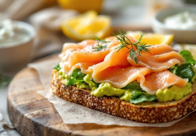 Sandwich med laks og spinat