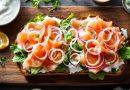 Sandwich med laks og yoghurt dressing