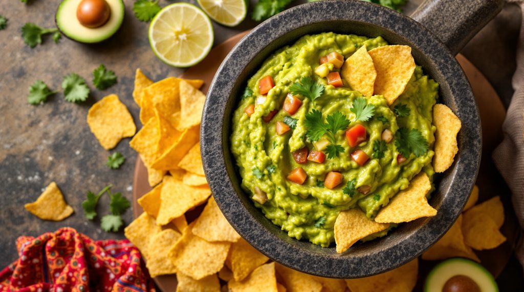 Guacamole og chips