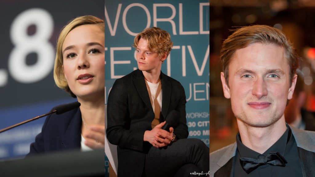 Medvirkende i The Rain: Alba August, Lucas Lynggaard Tønnesen, Mikkel Boe Følsgaard