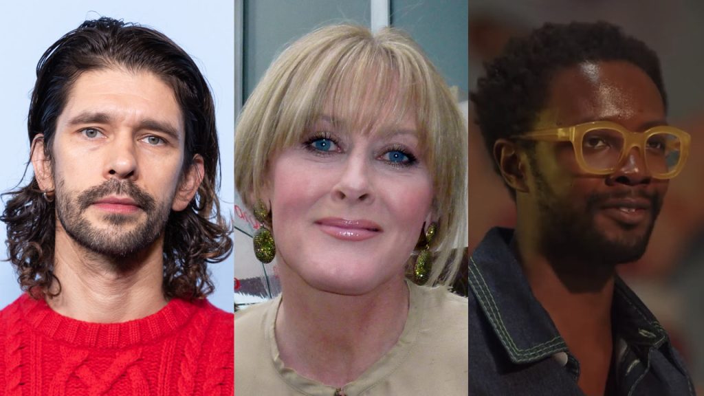 Medvirkende i Black Doves: Ben Whishaw, Sarah Lancashire, Omari Douglas