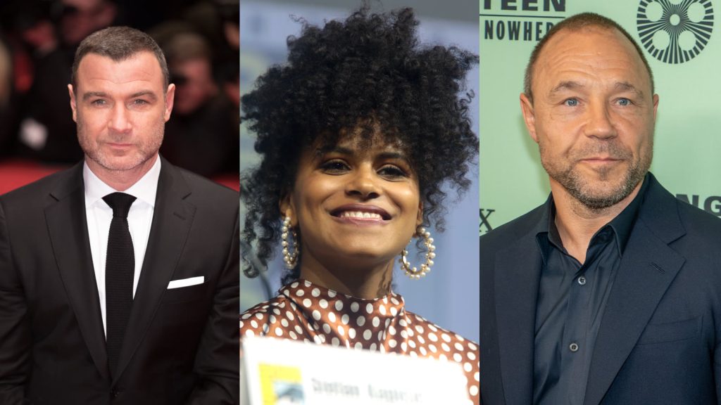 Medvirkende i Nocturne: Liev Schreiber, Zazie Beetz, Stephen Graham