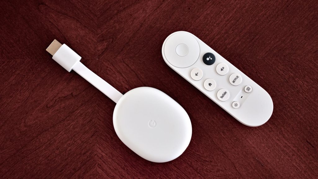 Chromecast med Google TV og fjernbetjening